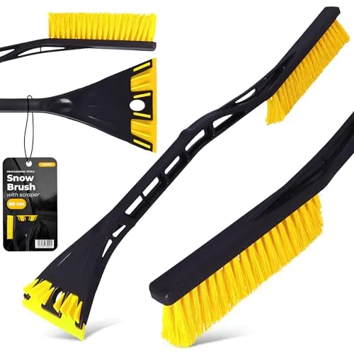 Instalguru Eiskratzer Auto Mit Bürste 60 cm Scheebesen Schneebürste Reinigungsbürste Schnee Windschutzscheibe Dächer Winterwerkzeug Schnellen Schneefrei Machen Geeignet Raue Winterbedingungen