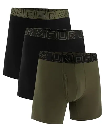UNDER ARMOUR Herren Unterhose UA PERFORMANCE COTTON - SOLID 6 IN 3PK - Schnelltrocknende Boxershorts aus innovativem Charged Cotton für optimalen Tragekomfort. Ideal für aktive Männer, die Wert auf Bewegungsfreiheit und ein angenehmes Hautgefühl legen.