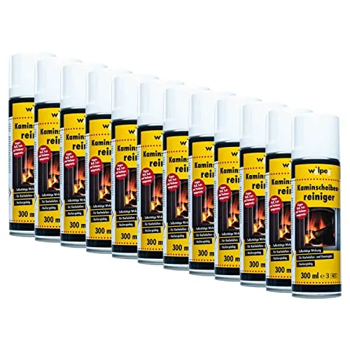 WILPEG Kaminscheibenreiniger Set – Effektiver Glasreiniger für Kamin und Ofen - Selbsttätige Reinigung mit Aktivschaum: Entfernt mühelos Ruß- und Fettablagerungen. Ideal für Kaminscheiben und mehr, einfach aufsprühen und abwischen. Reicht für ca. 10 m² – für streifenfreie Sauberkeit ohne aggressive Rückstände.