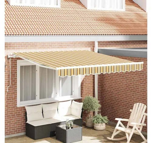 furnicato Markise Einziehbare 300x250x165 cm Mehrfarbig mit manuellem