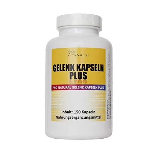 Gelenk Kapseln Plus 150 Kapseln mit Glucosaminsulfat 2KCL, Chondroitinsulfat, Methylsulfonylmethan (MSM), Ascorbinsäure, | Gelenkschmerzen | Arthrose | Gelenkskur |