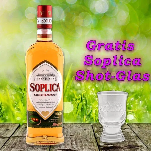 Soplica Glas & Haselnuss Likör Orzech Laskowy 28% vol. 500ml