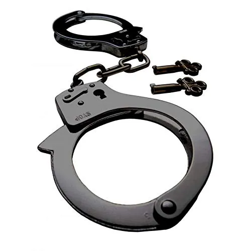 Produktbild Handschellen von MFH mit 2 Schlüssel schwarz Security Polizei Sicherheitsdienst