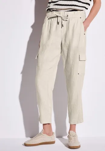 STREET ONE Leinenhose Style BONNY im Cargo-Look in beige von Street One