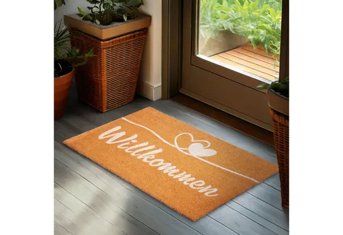 BRUBAKER Fußmatte Willkommen in braun von BRUBAKER