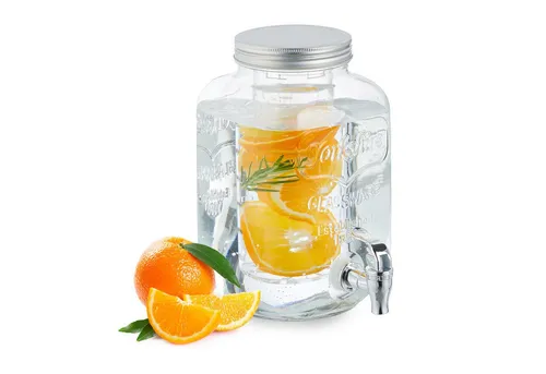 relaxdays Getränkespender mit Einsatz, 4 Liter