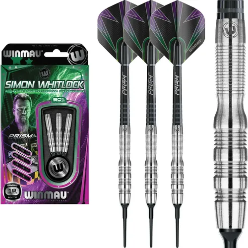 Winmau Simon Whitlock Silver 2097-18g Softdarts - Hochwertige Softdarts mit einzigartiger Silver Colour, ideal für präzises Zielen und langlebige Nutzung, perfekt für Hobby- und Profispieler.