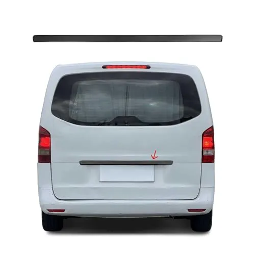 OMAC Heckklappe Kofferraumöffner für Mercedes Vito W447 2014-2025 - Kofferraumklappen, eleganter Edelstahl in dunkler Ausführung für einen stilvollen Look und verbesserte Funktionalität.