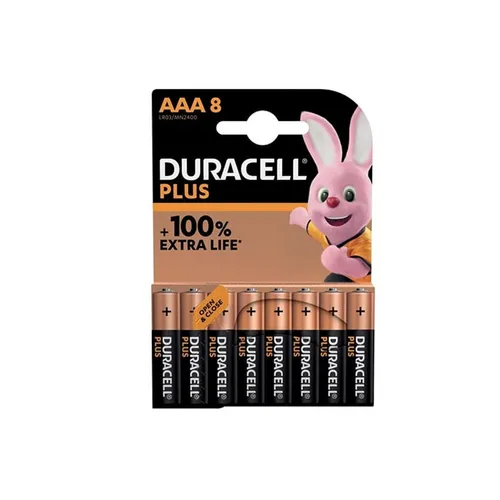Blister 8 Batterien Alkaline Duracell PLUS POWER100 Ministilo AA MN2400 LR03
