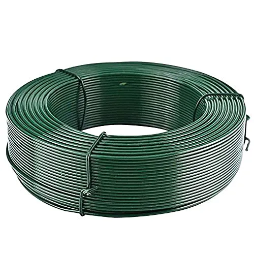 TENAX Kunststoffbeschichteter Metalldraht, Grün, Länge 100 m - Durchmesser 2 mm