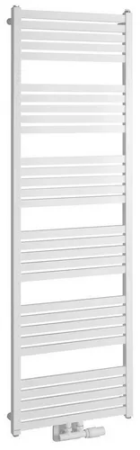 Bruckner GRUNT Badheizkörper 500x1610 mm, Mittelanschluss, Weiß - Eleganter Badheizkörper mit 776 W für effiziente Wärme. Ideal für zentrale und elektrische Heizsysteme, bietet vielseitige Anschlussmöglichkeiten und stilvolles Design.