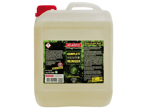 Atlantic Komplettreiniger 5 Liter - Effektiver Fahrradreiniger - Fahrrad-Pflegemittel in praktischer 5-Liter Nachfüllflasche für gründliche Reinigung, schonend zu Lack und Materialien.