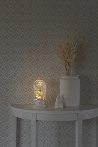 Konstsmide LED Wasserlaterne, rotierend - Energiesparlampe für Innen mit 1 warmweißer LED, 5-Stunden-Timer und An-/Aus-Schalter, ideal für festliche Stimmung und dekorative Beleuchtung.