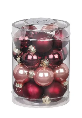 MAGIC by Inge Weihnachtsbaumkugel, Weihnachtskugeln Glas 3cm Vintage Rose, 20 Stück