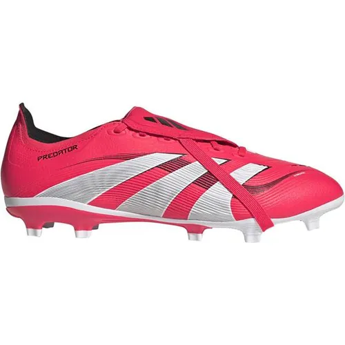 Adidas PREDATOR LEAGUE FT FG/MG - roter Fußballschuh mit überragender Ballkontrolle - Fußballschuhe mit HybridFeel Obermaterial für optimale Ballkontrolle und Controlplate FG/MG Außensohle, ideal für verschiedene Böden.