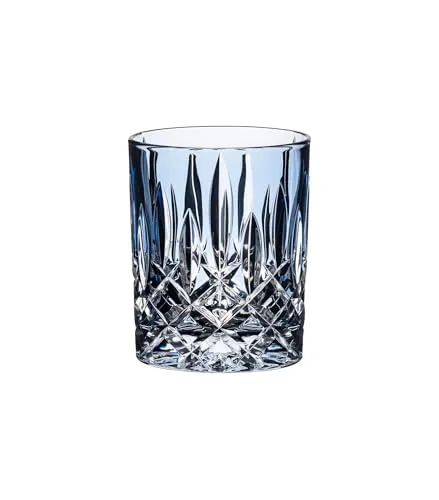 Riedel Laudon Tumbler Hellblau - Eleganter Kristallglas Tumbler in leuchtendem Hellblau, perfekt für Whisky, Cocktails oder Wasser – ein stilvoller Blickfang für jede Hausbar.