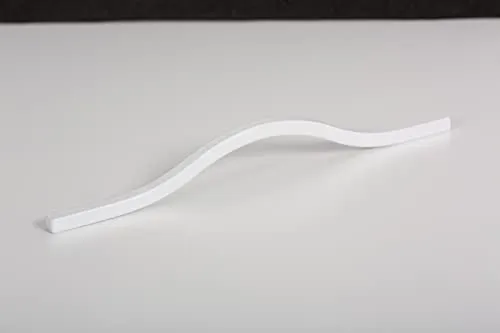 Gedotec Möbelgriffe Alu Weiß | 1 Stück - Falttüren-griffe Möbel zum greifen | BRAVE | modernes vintage Industrie Design | Länge: 240 mm | Schrankgriffe - Schubladengriffe - Küchengriffe - Türgriffe