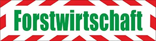 INDIGOS UG - Magnetschild Auto Forstwirtschaft mit Rahmen 30 x 8 cm - Magnetfolie LKW Truck Transporter Baustellenfahrzeug Firmenwagen - flexibel abnehmbar, wetterfest & wiederverwendbar