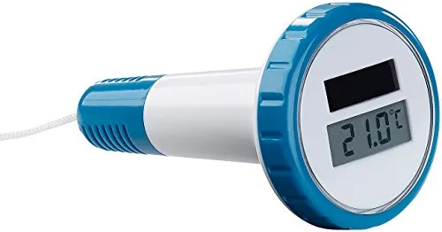 infactory Schwimmbadthermometer: Digitales Solar-Teich-& Poolthermometer, LCD-Anzeige, wasserdicht IPX7 (Digitales Schwimmbadthermometer, Solar Thermometer, Pool Thermo)