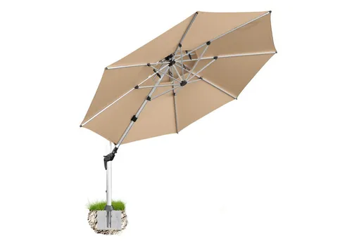 anndora Ampelschirm Aluminium 4m quadratisch - 360º drehbar - Eleganter 4 m Ampelschirm aus Aluminium, perfekt für Garten und Terrasse. Mit Kurbelmechanik für einfaches Öffnen und Schließen sowie hohem UV-Schutz. Das doppelte Winddach sorgt für optimale Luftzirkulation.