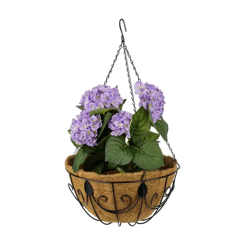 Hängekorb 3er Set: Pflanzenkorb mit Kette für stilvolle Dekoration - Garten-Zubehör mit robustem Kokoshänger, ideal für kreative Pflanzenarrangements und bis zu 9 kg belastbar.