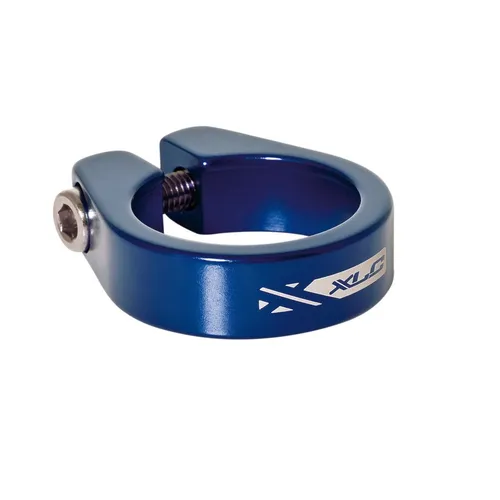 XLC PC-B05 Sattelstütz-Klemmring Ø 34,9mm, Alu, mit Innensechskant, blau