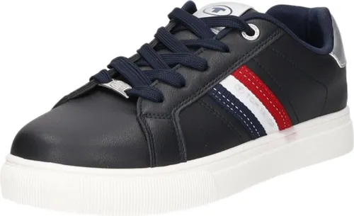Tom Tailor Damenschuhe Schnürschuhe Sportive Blau - Bequeme Sneakers in Größe 41 EU - Schnürer in navy mit flachem Absatz und mittlerer Weite, ideal für den Alltag und Freizeitaktivitäten. Hergestellt aus Synthetik und Textil für optimalen Komfort.