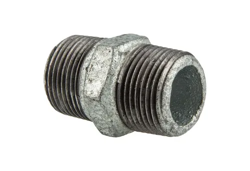 Gebo - Temperguss-gewindefitting Verzinkt Doppelnippel, Ag X Ag 3/8 Zoll, Typ 280, Dvgw