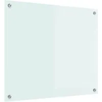 vidaXL Küchenrückwand Weiß 70 x 60 cm aus gehärtetem Glas - Küchenrückwand aus hitzebeständigem Sicherheitsglas, ideal für modernen Küchenschutz und einfache Montage mit vorgebohrten Löchern.