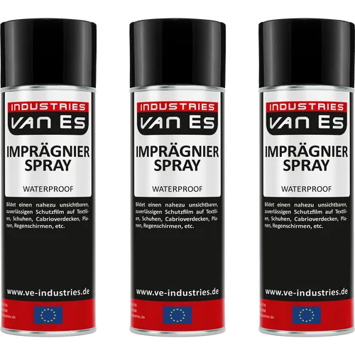 Imprägnierspray 3x 400 ml  transparent Imprägnierung Cabrio-Verdeck Schuhe Leder