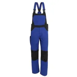 Latzhose X-Serie kornblau/schwarz, Größe 90 - Arbeits- & Schutzkleidung mit praktischen Taschen, weitenverstellbar und ideal für Handwerker, bietet hohen Tragekomfort und Funktionalität.