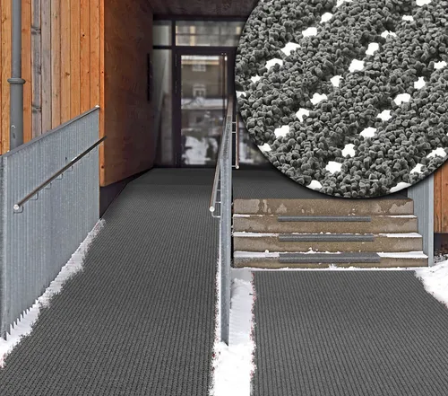 AntiRutsch Sicherheitsmatte PRO Stone 1,20 x 0,50 Meter - Maximale Rutschfestigkeit (R13 geprüft) für sichere Böden – ideal für Eingangsbereiche und Terrassen. Erhältlich in durchgehenden Längen bis 30 m für große Flächen. Witterungsbeständig und pflegeleicht.