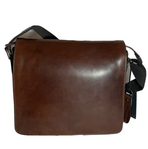 Leonhard Heyden Roma Messenger Bag M Brown - Elegante Messenger-Bag aus hochwertigem Leder, ideal für stilbewusste Träger. Maße: 33 x 28 x 9 cm, perfekt für den Alltag.