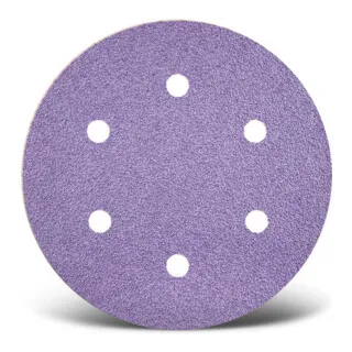 MENZER Purple HD Klett-Schleifscheiben 150mm K320 (50 Stk.) - Hochleistungs-Schleifscheiben mit keramischem Mix für exzellente Oberflächenqualität. Ideal für Trockenbauschleifer und Exzenterschleifer. Flexible Verwendung dank Latex-Papier.