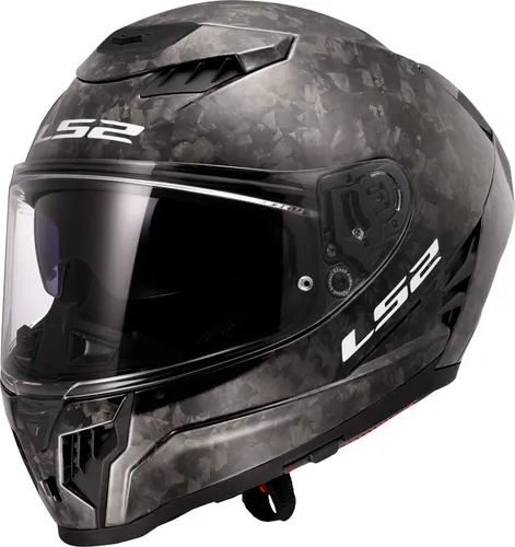 LS2 FF807 Dragon Forged Carbon Helm XS - Motorradhelm mit kratzfestem Max Vision Visier und atmungsaktivem X-Static Innenpolster für höchsten Tragekomfort und Sicherheit.