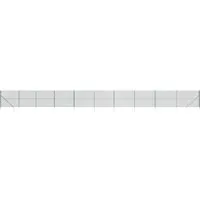 vidaXL Maschendrahtzaun 2,2x25 m mit Bodenhülsen - Grün - Robuster Maschendrahtzaun aus verzinktem Stahl mit PVC-Beschichtung, ideal für sichere Grundstücke und Tiergehege. Flexibles Design, leicht zuschneidbar, langlebig und korrosionsbeständig.