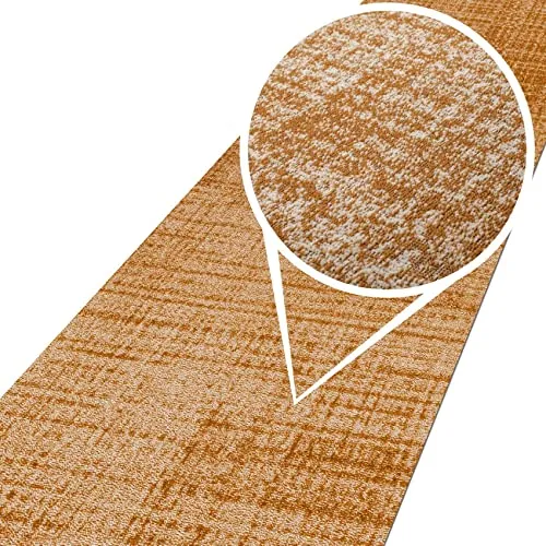 ANRO Teppich Läufer Wohnzimmer Flur Schlafzimmer Küche Küchenläufer Küchenteppich rutschfest Meterware Anton Braun 67 x 120cm Neuheit