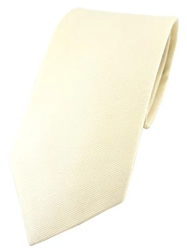 TigerTie Designer Krawatte in elfenbein Uni in beige von TigerTie