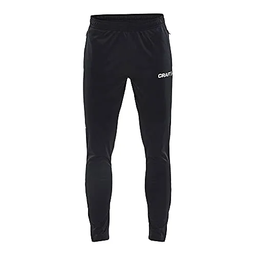 Craft Trainingshose Progress Pant - Herren Schwarz - Elastische Trainingshose aus funktionellem Material mit exzellentem Feuchtigkeitstransport. Ideal für maximale Leistung beim Training, mit praktischen Seitentaschen und Reißverschlüssen.