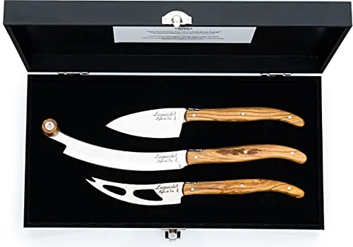 Laguiole Style de Vie Käsemesser-Set Luxury Line, 3-teilig, Olivenholz