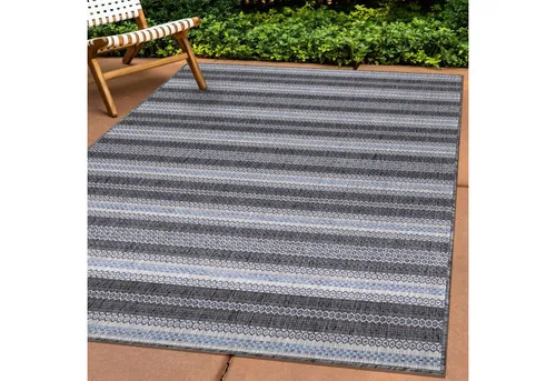 Carpettex Outdoorteppich Vintage Design, Rechteckig, Höhe: 5 mm, Teppich Vintage Design Flachgewebe Küchenteppich Balkon Terrasse