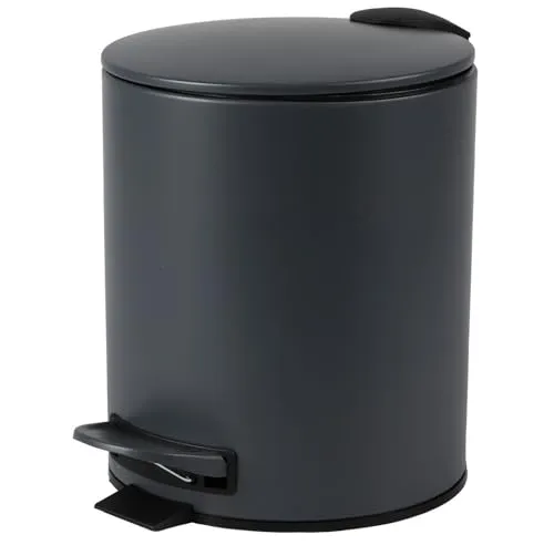 Urban Living 5 Liter Tret-Mülleimer Kosmetikeimer Tretmülleimer mit Absenkautomatik - herausnehmbarer Einsatz mit Henkel (Moonrock)