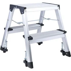 Sprintis Klapptritt THXX000015 – Aluminium, 2 Stufen mit Rollen