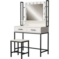 Vicco Schminktisch Luvia mit LED-Beleuchtung in weiß von Vicco