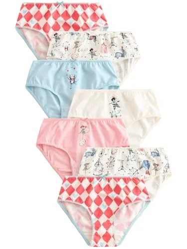 NEXT Mädchen Unterhosen, 7er-Pack Red/White 110-116