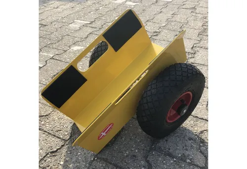 Ravendo Transportkarren Plattenwagen 200 Kg TW 200 L Clamp - Transportwagen für Platten bis 200 Kg, ideal für Baustellen. Mit Luftreifen für hohen Rollkomfort und sichere Handhabung von schweren Lasten wie Gipskarton oder Fenster.