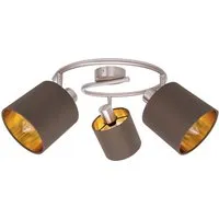 Näve Wand- und Deckenrondell 3-flammig Spot Maron - Lampen mit goldener Innenseite für eine beruhigende Lichtatmosphäre, ideal für gemütliche Wohnräume.