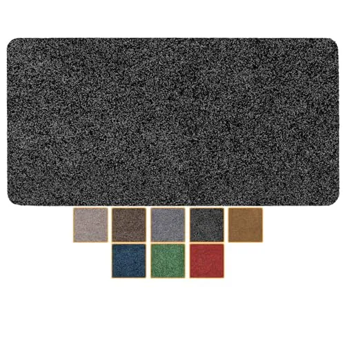 ANRO Fußmatte Schmutzfangmatte Türmatte rutschfest Fußabstreifer abwaschbar robust für Eingang, Haustür, Flur innen & außen Poet Küche, 80 x 40 cm (Rechteckig)