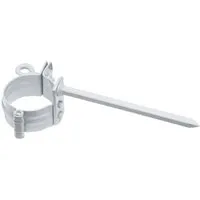 Inefa Rohrschelle DN 100 mit 110mm Schlagstift Stahl Weiß Wandmontage