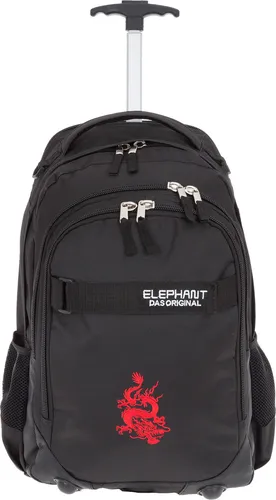 ELEPHANT Trolley Hero Signature Trolleyrucksack (Dragon Schwarz) - Schulranzen mit wandelbarem Design: In nur 5 Sekunden vom Rucksack zum Trolley, ideal für schwere Lasten. 2 große Hauptfächer und praktische Außentaschen bieten optimalen Stauraum.